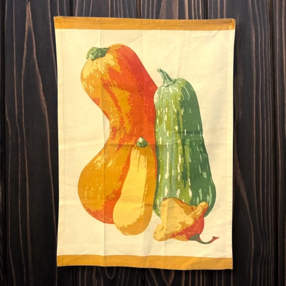 Williams Sonoma Xochi Harvest Gourd Tea Towel